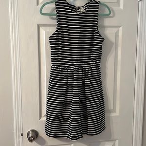 J. crew B&W striped dress